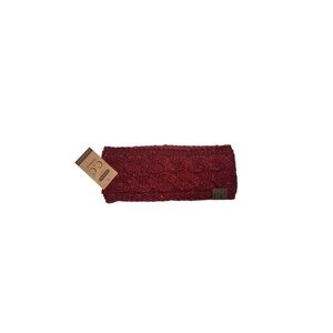 C.C Burgundy Knit Confetti  Head Wrap